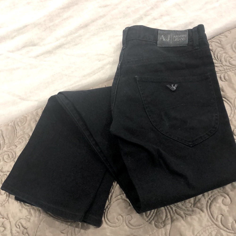 Armani Jeans Black Buttonfly Skinny Jeans size 31